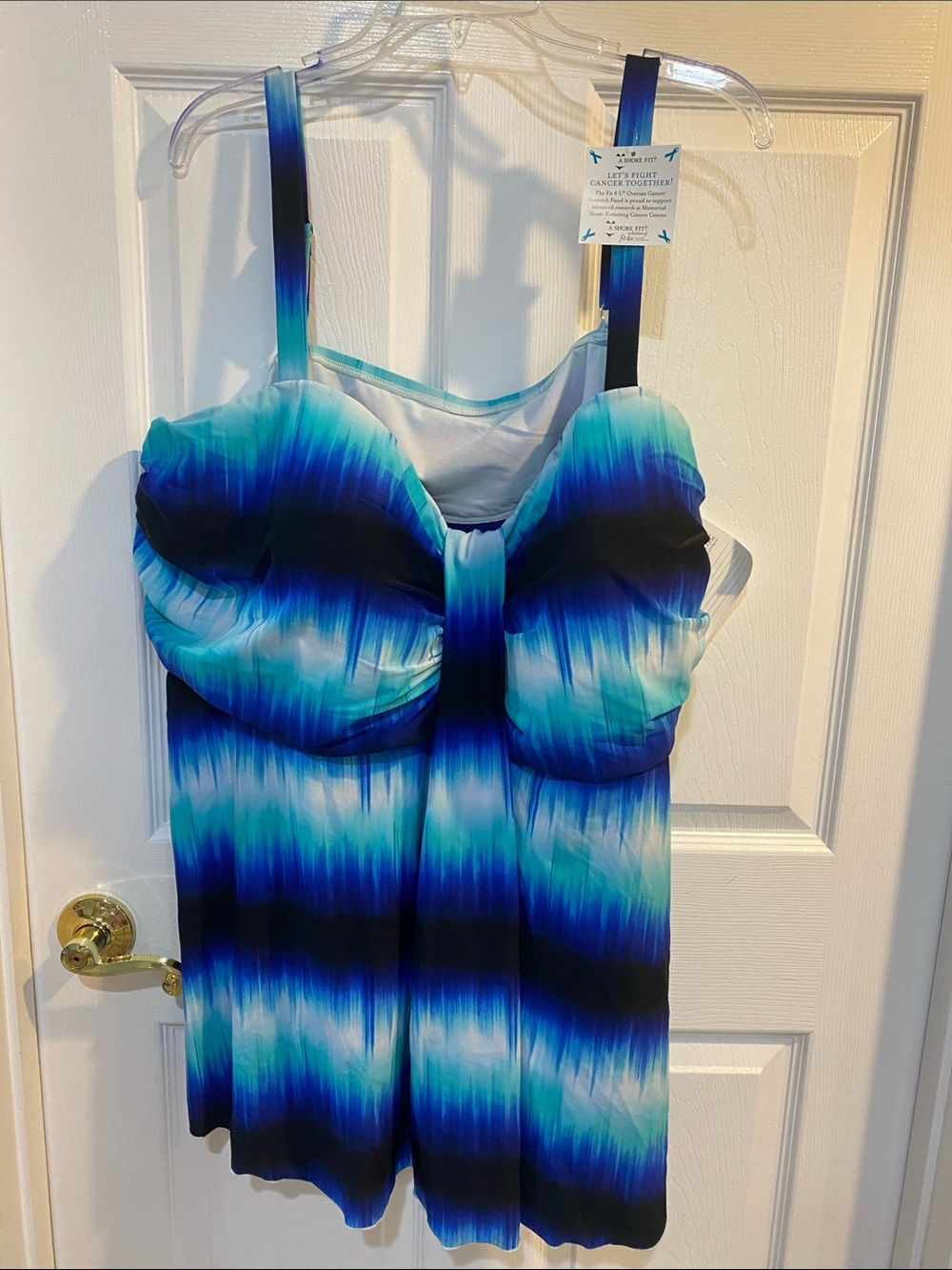 Blue Ombre women’s tankini top size 32W